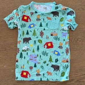 Little Sleepies Happy Campers Pocket Tee Size 2T
